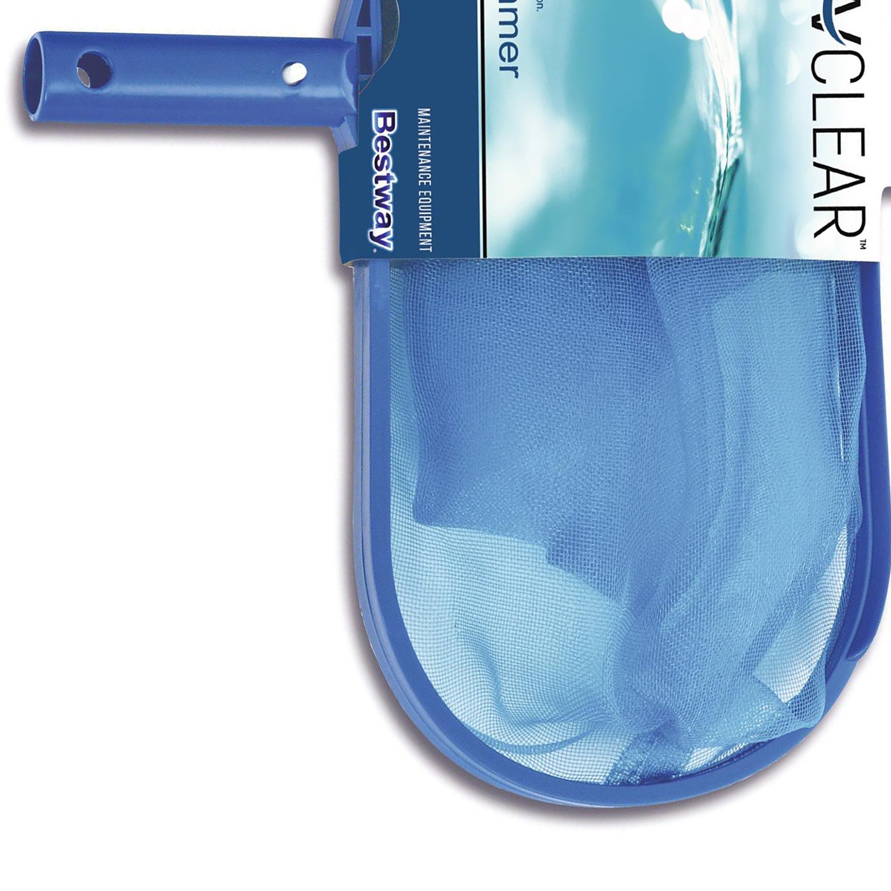 Bestway Flowclear Aqua Net 17 inch pool skimmer with blue mesh net and handle