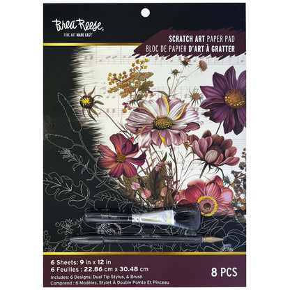 Scratch Art Paper Pad - Woodland Songs with dual tip stylus and brush tools