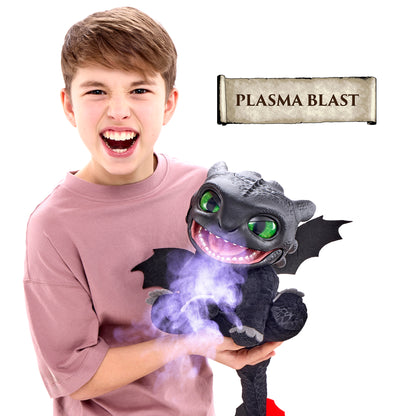 WOW! STUFF RealFX Interactive 10 inch Toothless Puppetronic Plush with 50+ Sounds from HTTYD