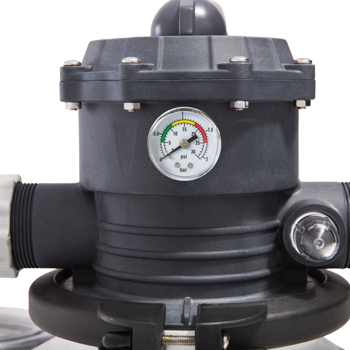 2800 GPH Sand Filter Pump with GFCI, 110-120V, black housing with pressure gauge