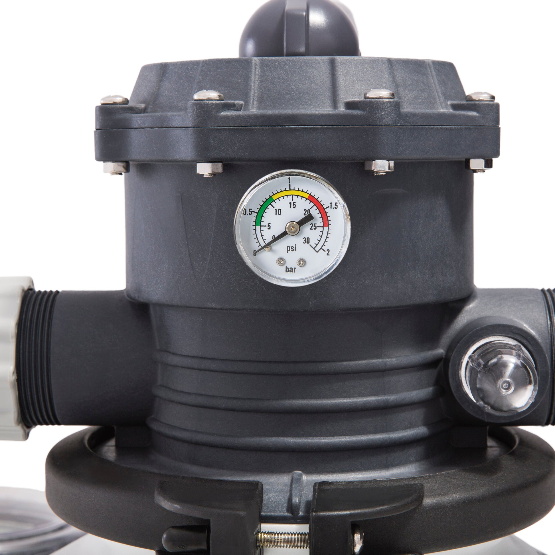 2800 GPH Sand Filter Pump with GFCI, 110-120V, black housing with pressure gauge