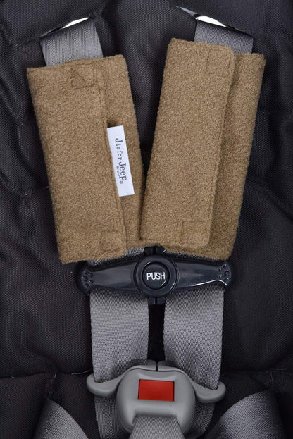 Jeep Cuddly Plush Strap Covers for Baby Comfort - Brown