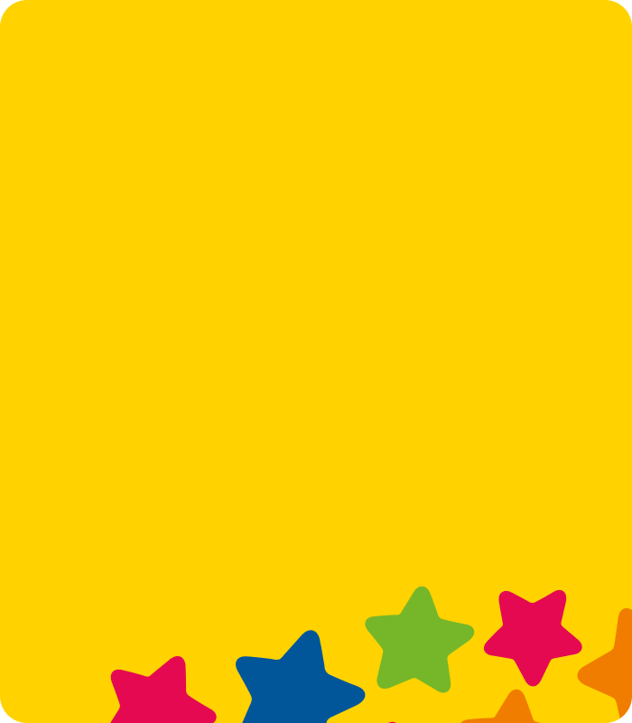 Yellow Background with multi color stars