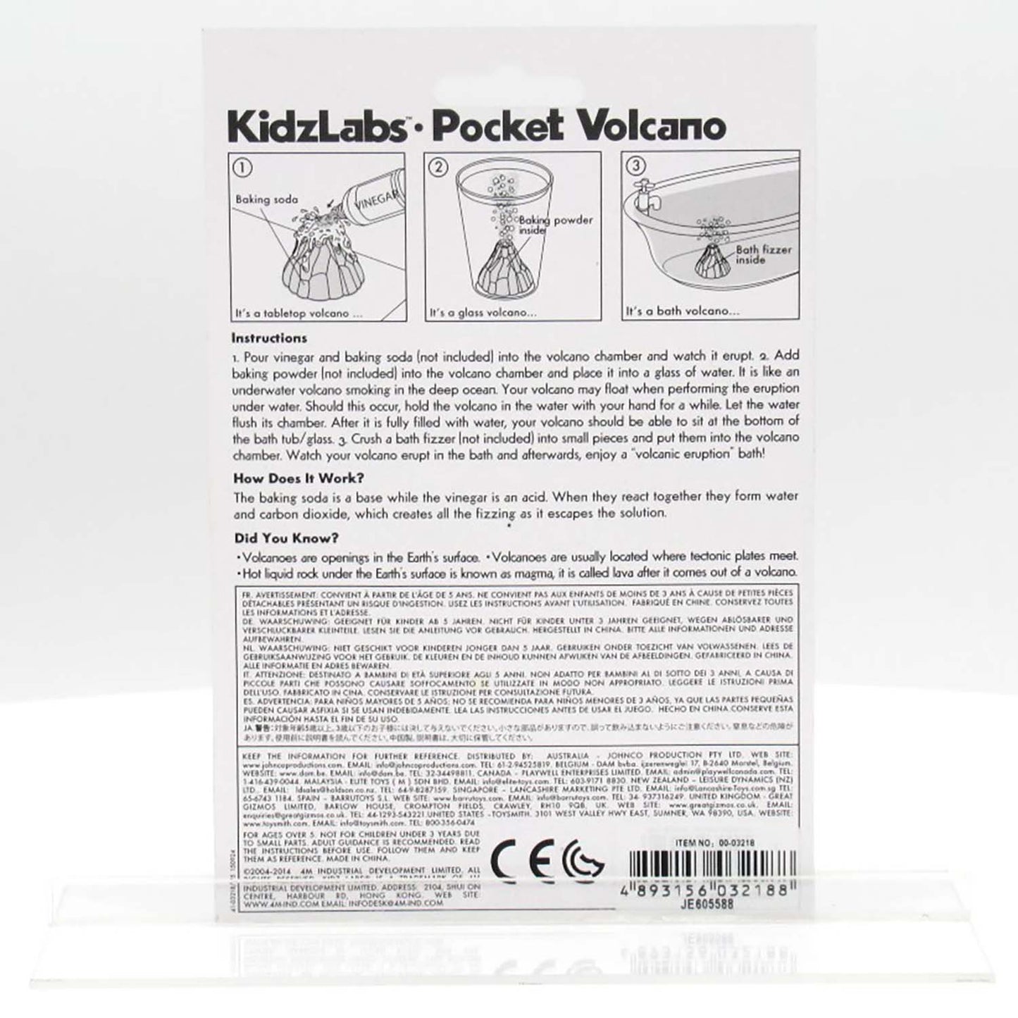 KidzLabs Pocket Volcano Eruption Science Kit