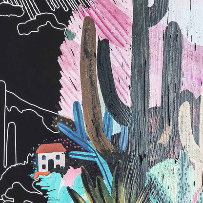 Scratch Art Paper Pad: Joyful Landscapes with colorful desert cactus design