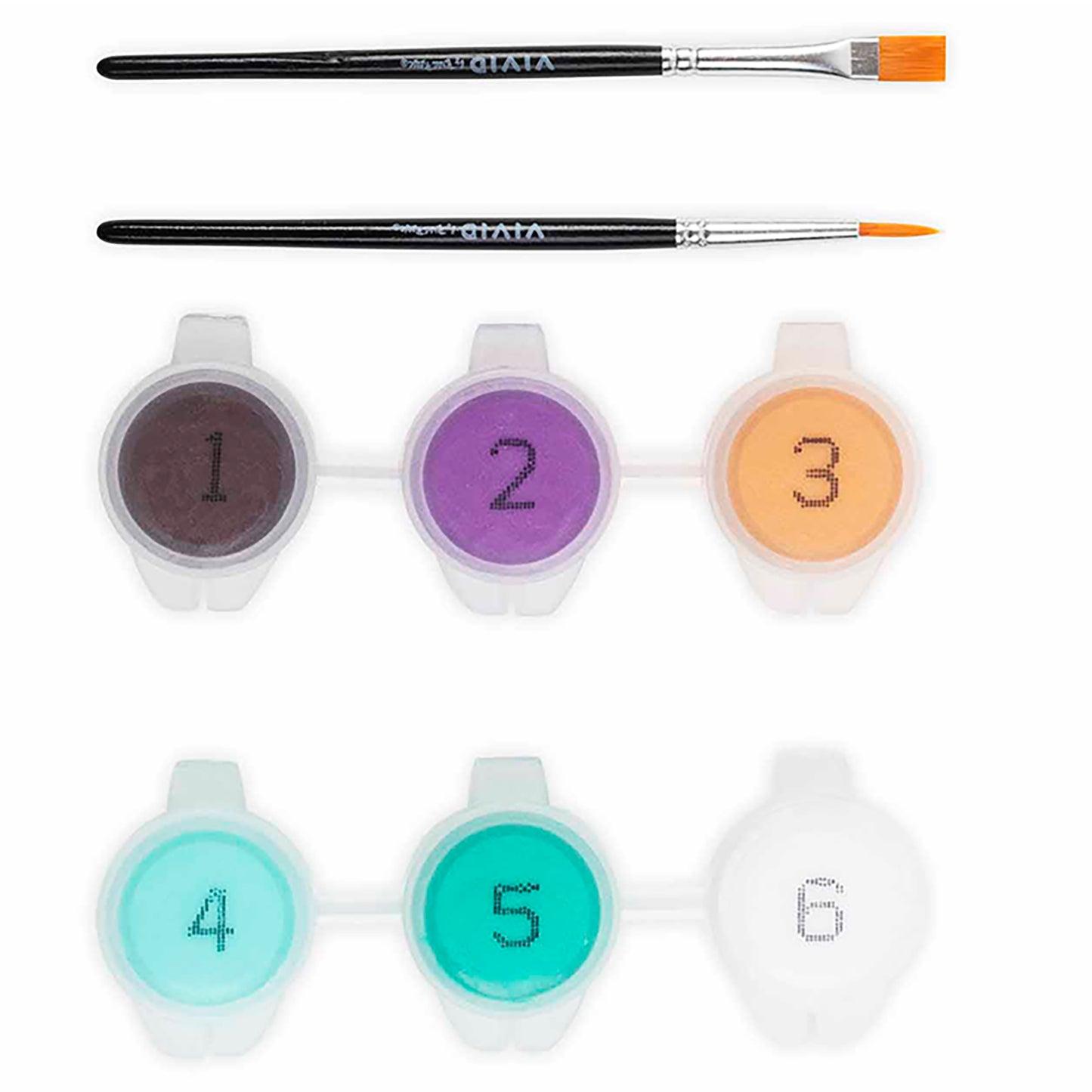 Mini Paint By Number Ice Cream set with brushes and 6 colorful paint pods