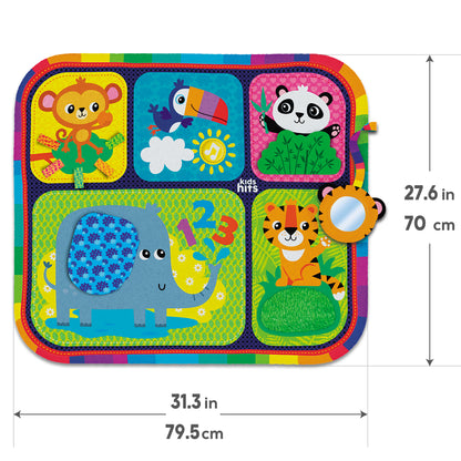 Kids Hits Baby Touch Mat My First Zoo colorful sensory floor pad with animals and mirror