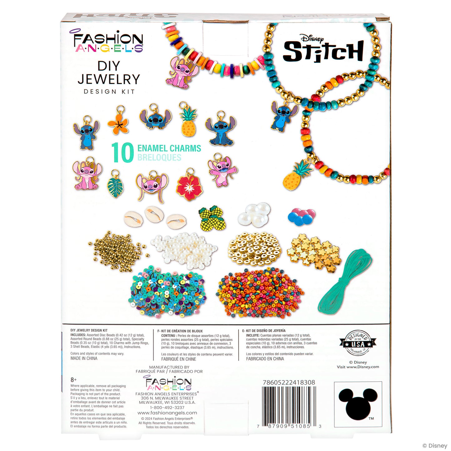 Fashion Angels Disney Stitch DIY Jewelry Kit with colorful beads, charms, and bracelet supplies