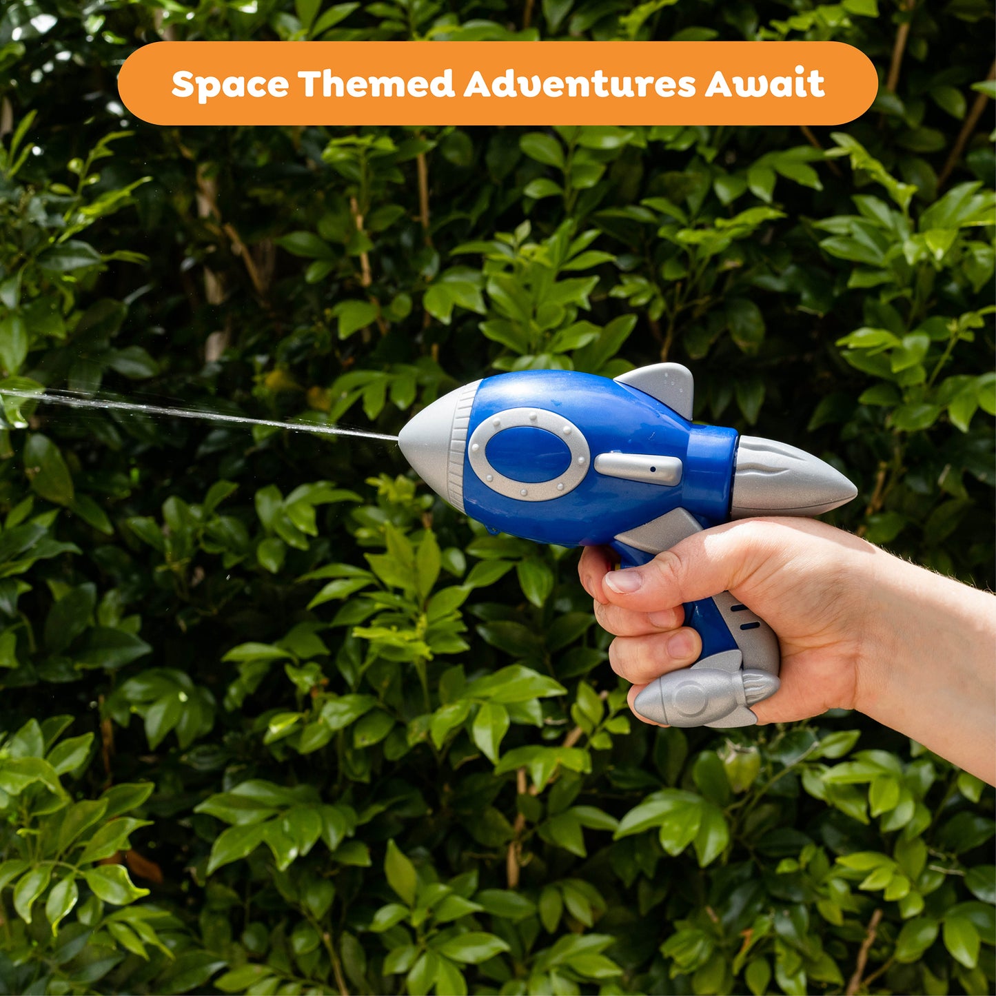 Tiger Tribe Galaxy Water Blaster, Blue & Silver, Space-Themed Squirt Gun, Ages 4+