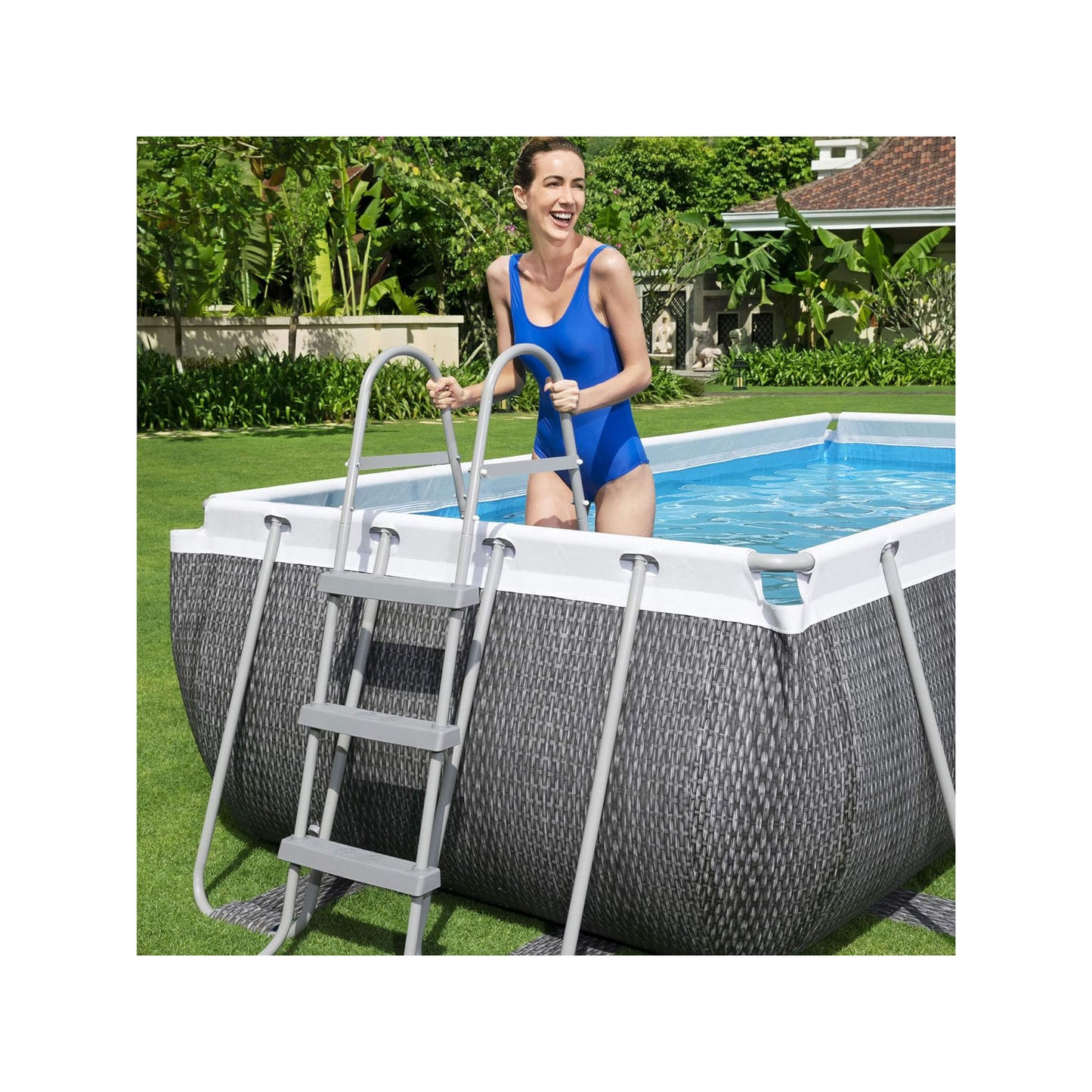 XBestway 42-Inch Heavy-Duty Pool Ladder for Above Ground Pools