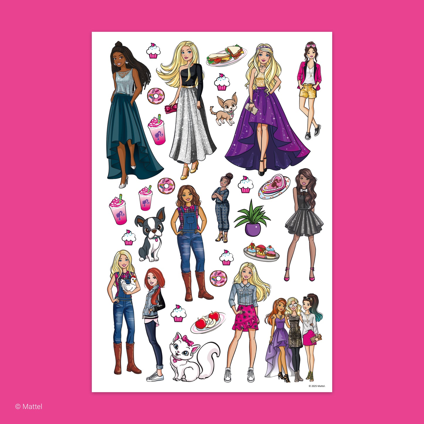 Barbie Color & Sticker Fun spiral book with 3D cover featuring colorful character and fashion stickers