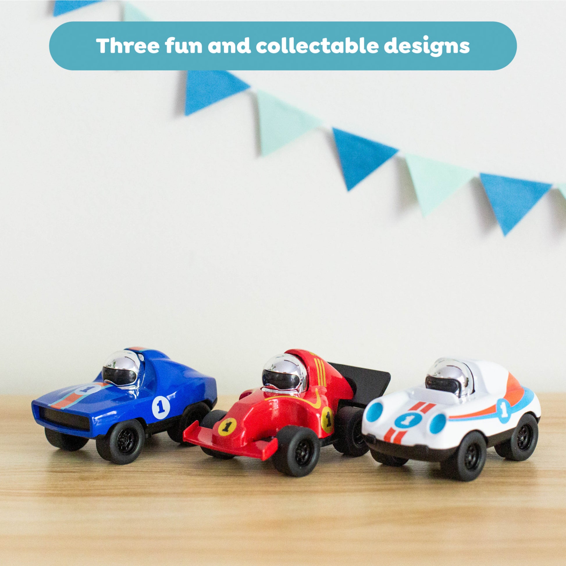 Tiger Tribe Presto Racers Jet blue die-cast toy car with retro racing design