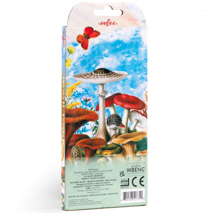 eeBoo Mushroom Double-Sided Color Pencils - 12pc Set