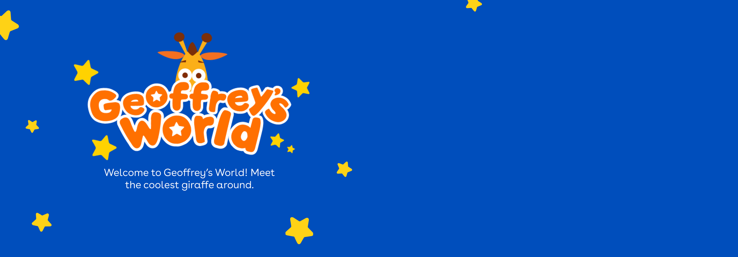 Geoffrey's World logo - Welcomes to Geoffrey's World! Meet the coolest giraffe around.