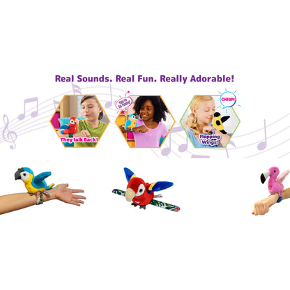 Happy Yappers Interactive Plush Birds - Toucan & Flamingo 2 Pack