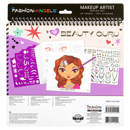 Fashion Design Sketch Portfolio Set - Beauty Guru Makeup Artist Kit