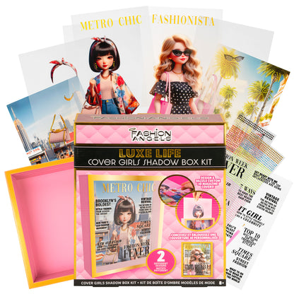 Fashion Angels Luxe Life Cover Girls Shadow Box Kit with dolls and accessories