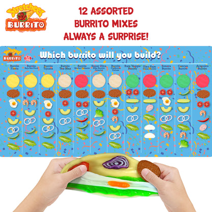 Stretcheez Burrito - Surprise Toppings Stretchy Toy Food Set, Roleplay Age 3+