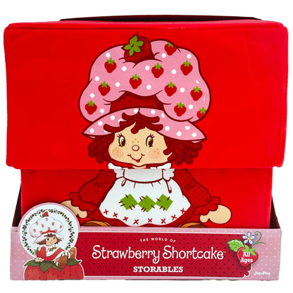 Strawberry Shortcake Storable 8" plush doll with pink strawberry hat and red outfit