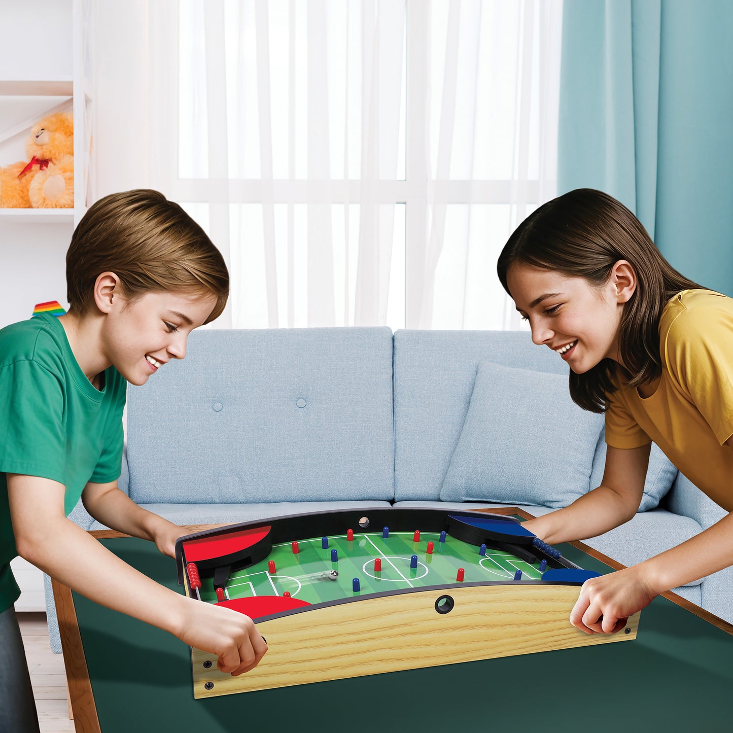 Tabletop Pinball Soccer 20" Portable Family Game