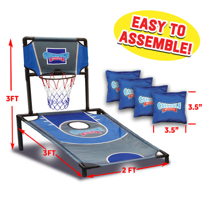 ABetter Design Cornhole Shootout: Basketball & Bean Bag Toss Combo, Ages 6+