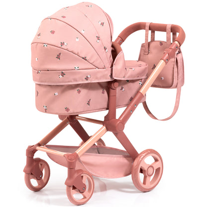 Bayer Design Dolls: Pram Xeo - Coral Pink Floral
