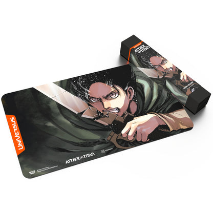 UniVersus Attack on Titan Eren Yeager Playmat - Tabletop Card Game Mat, Licensed by UVS Games