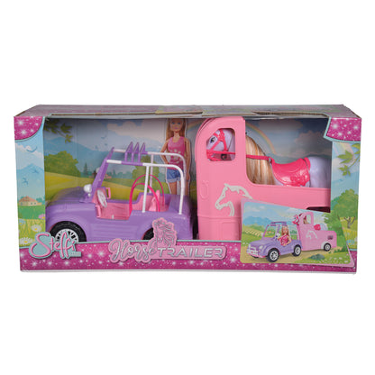 Steffi Love Horse Trailer pink and purple playset with doll and accessories