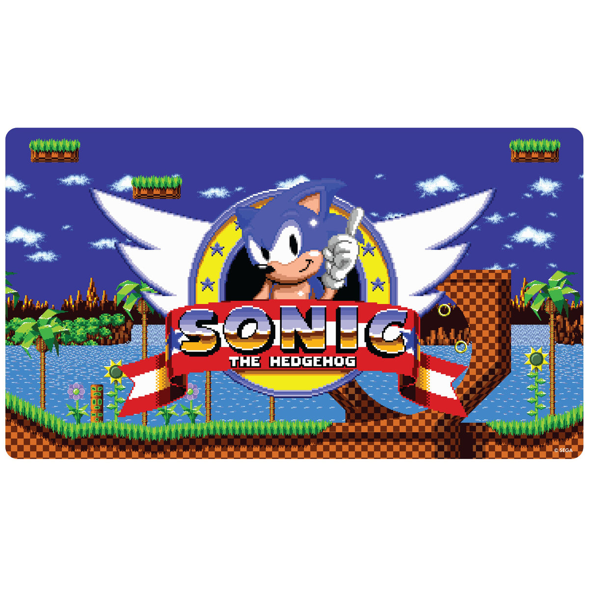 Sonic the Hedgehog Green Hills Zone neoprene playmat with non-slip backing