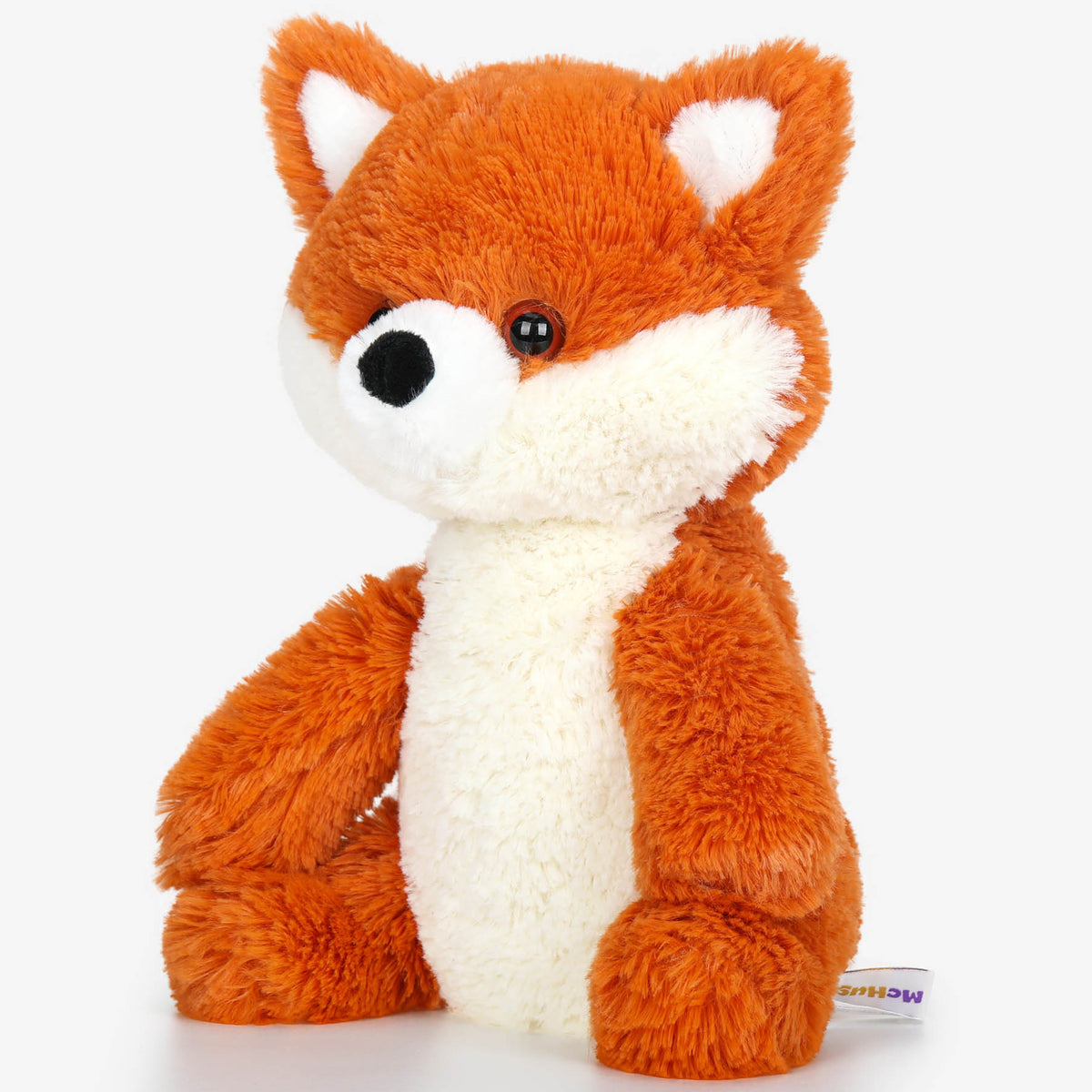 Elma Fox 9.8-inch plush toy with orange and white coloring, pointed ears, and black nose