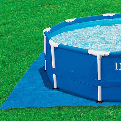 Intex Durable Blue Pool Ground Cloth for 8-15ft Round Above Ground Pools