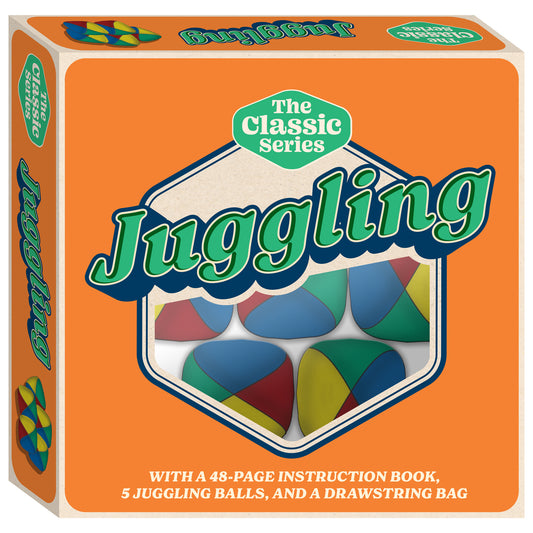 Hinkler Retro Box Learn Juggling Classic Series with colorful juggling balls and instruction book