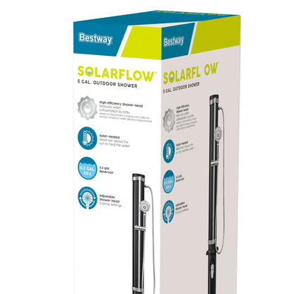 Bestway SolarFlow Outdoor Shower with Adjustable Stand and 5.2-Gallon Reservoir