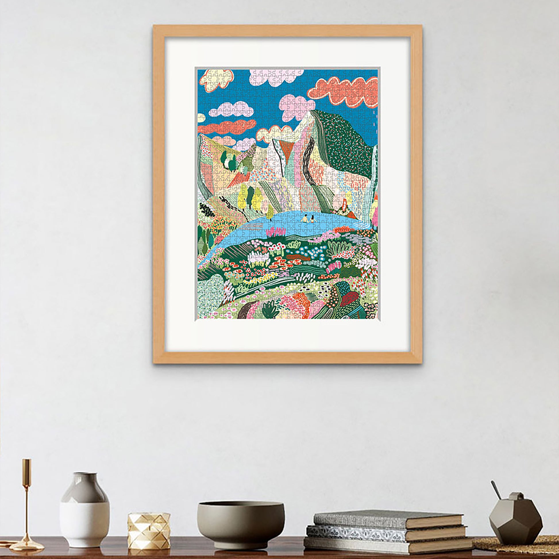 Journey Of Something Laguna 1000-Piece Jigsaw Puzzle featuring colorful landscape art