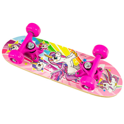 Ozbozz 17" Unicorn Skateboard with Flashing Wheels & Magical Design