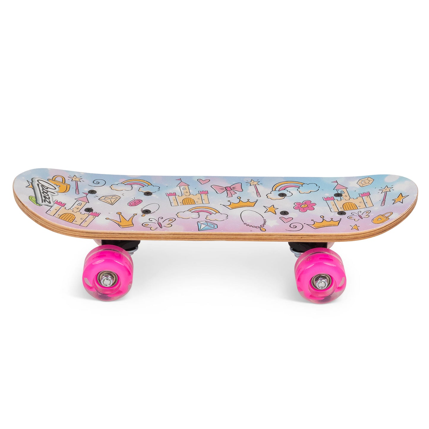Ozbozz 17" Princess Skateboard - Dynamic Flashing Wheels & Wooden Deck