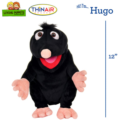 Living Puppets Hugo The Black Mole - 12" Hand Puppet for Creative Play