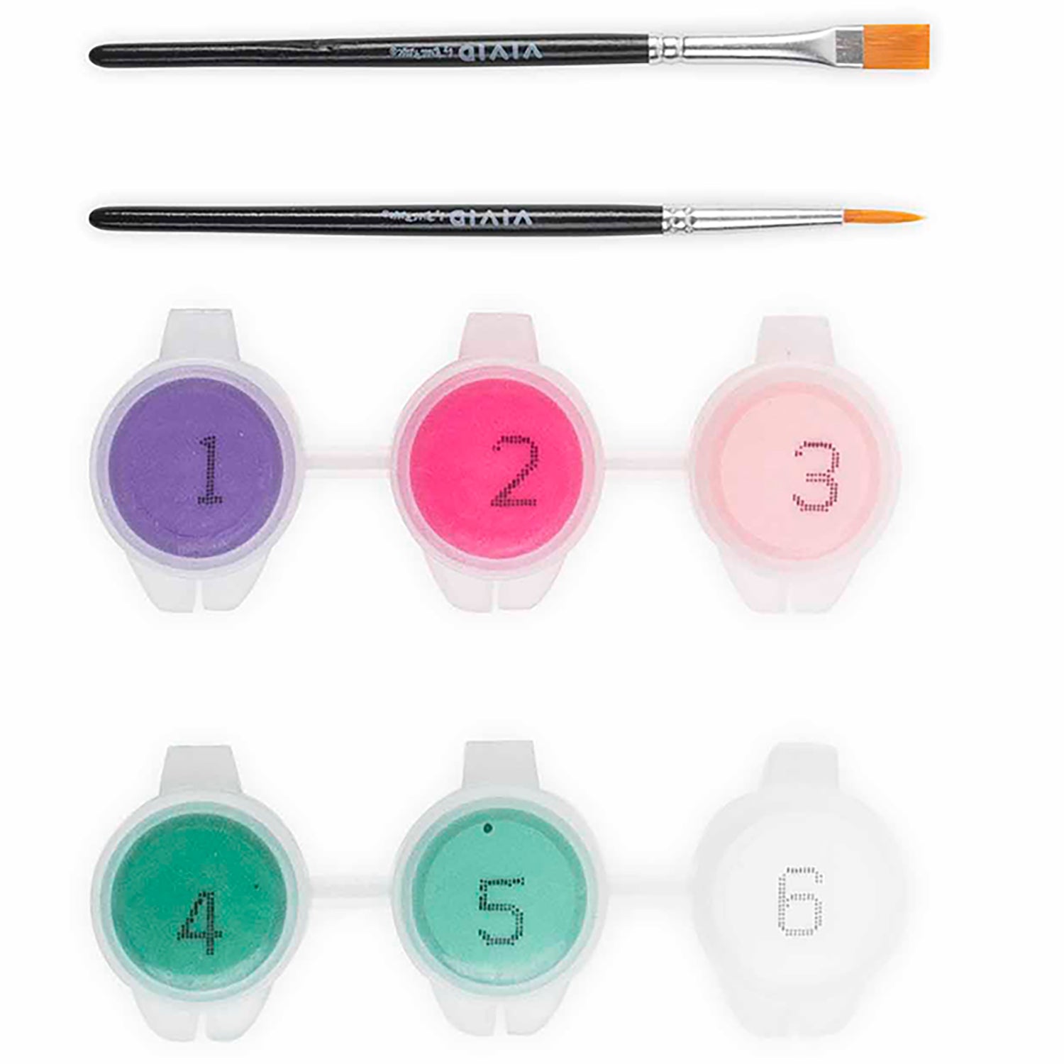 Mini Paint By Number Flower Heart kit with brushes and colorful paint watches