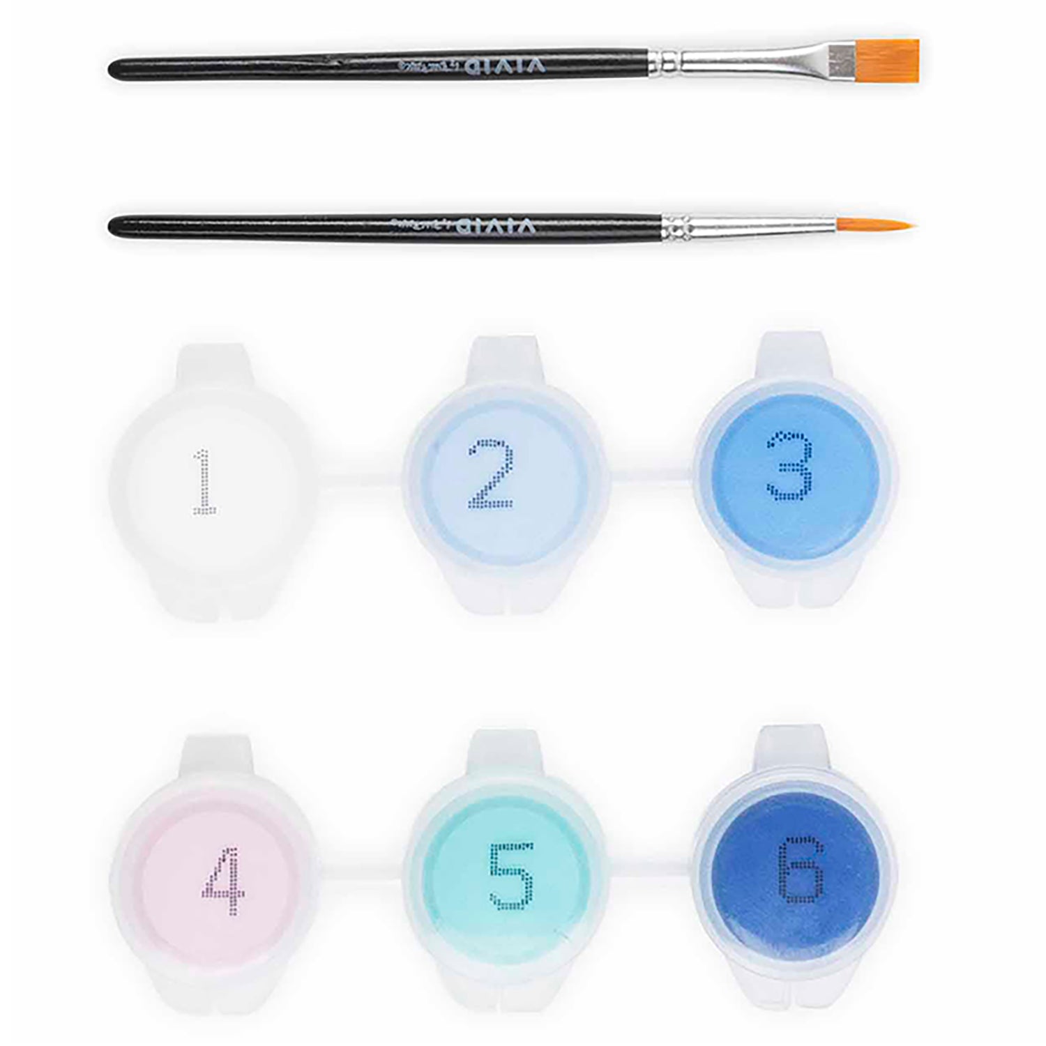 Mini Paint By Number Balloon Dog kit with brushes and 6 numbered color paints
