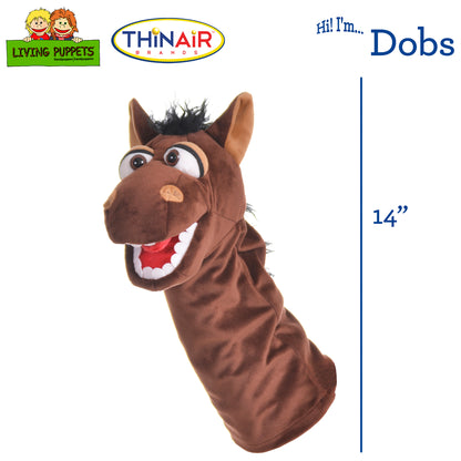 Living Puppets Handmade Dobs The Brown Horse Plush Hand Puppet