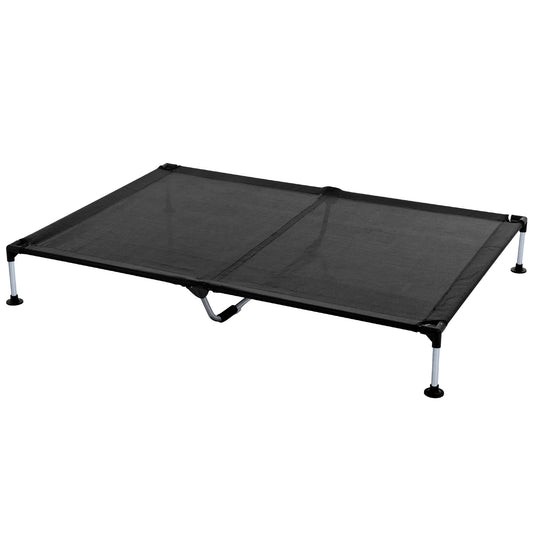 My Duque COOLA Pet Bed XLarge black elevated dog lounger with metal frame