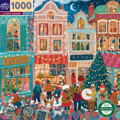 Piece&Love Happy Holidays Festive Puzzle - 1000 pc