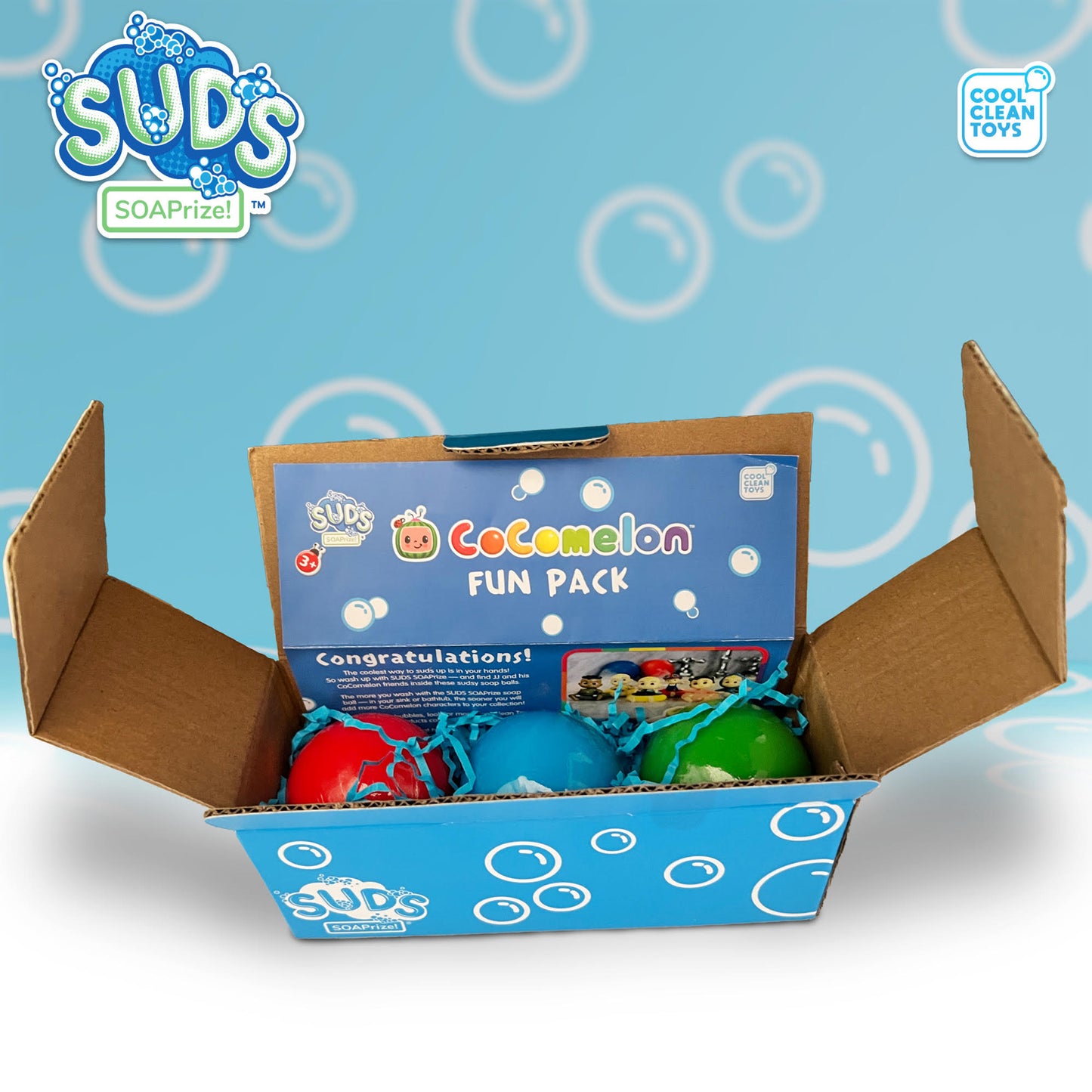 CoComelon SOAPrize Arts and Crafts Soap Ball Kit with Collector Trifold
