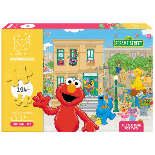 TEAMPUZZLE Sesame Street 194pc puzzle featuring Elmo and friends, colorful scene design