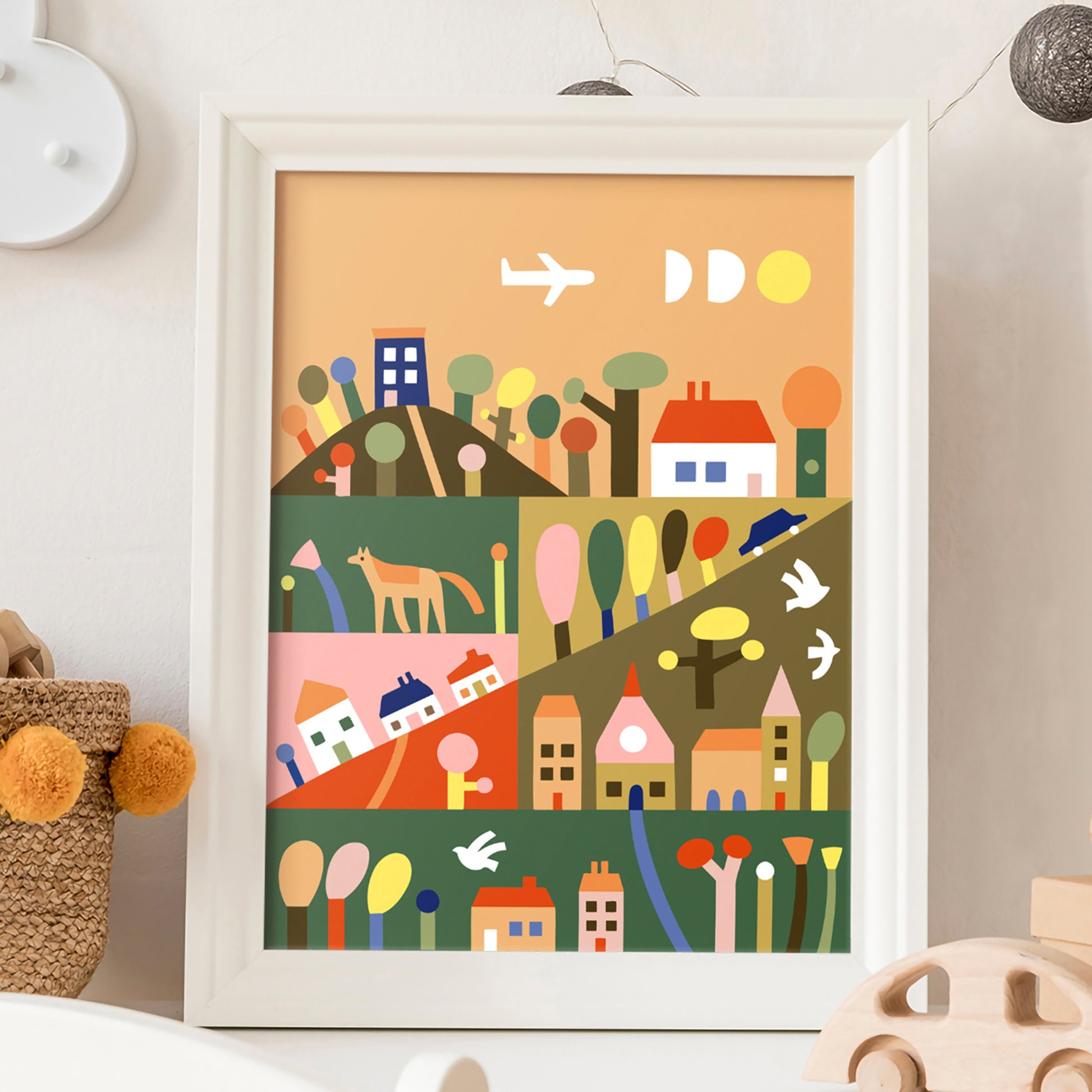 JOS Paint By Numbers Outside The City colorful illustration art kit