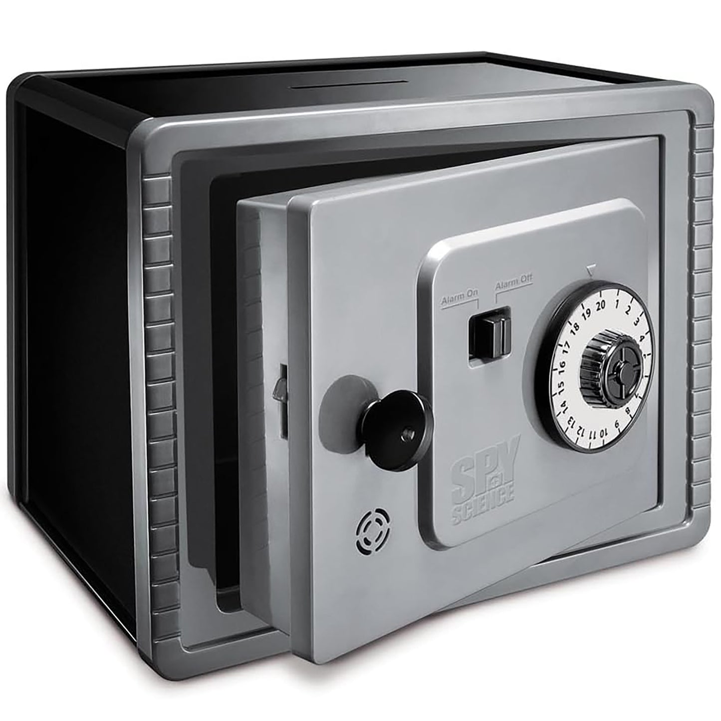 KidsLabs Buzz Alarm Money Safe STEM Kit with combination lock and silver finish