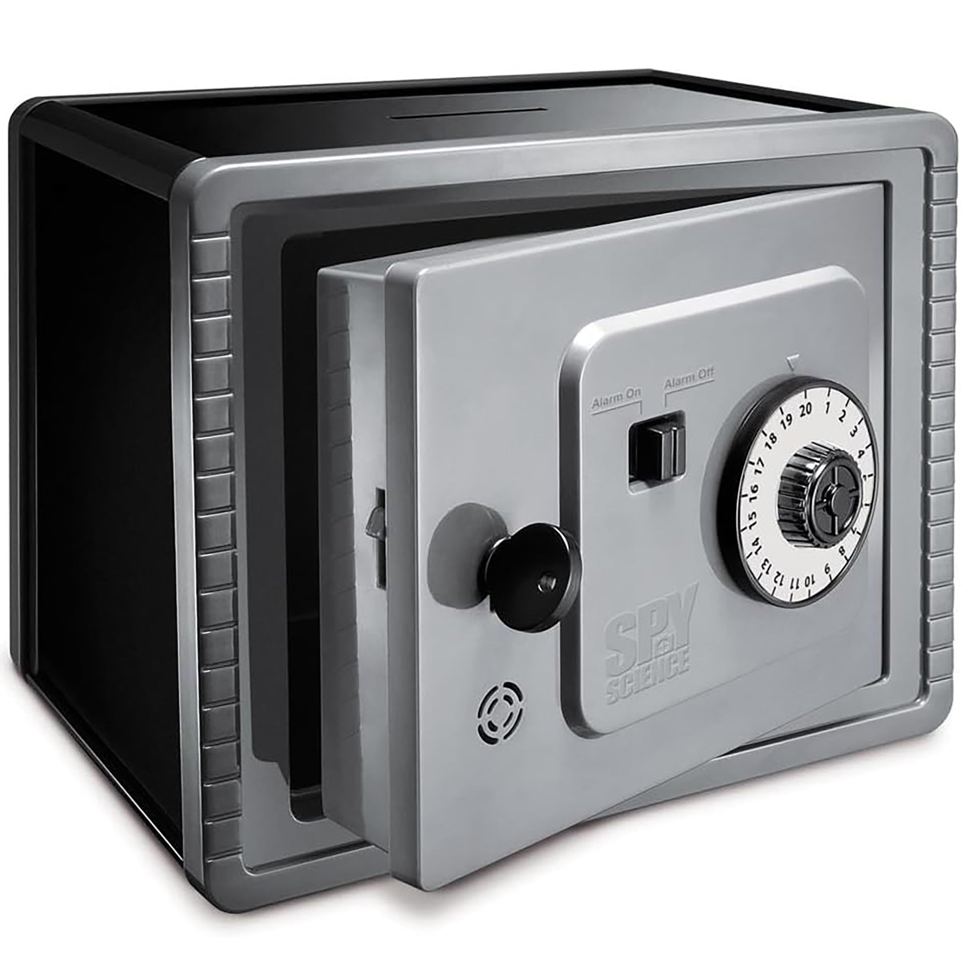 KidsLabs Buzz Alarm Money Safe STEM Kit with combination lock and silver finish