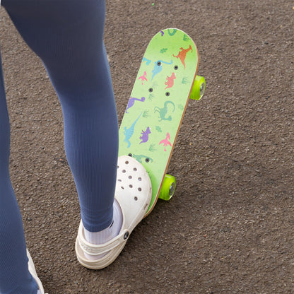 Ozbozz 17" Dinosaur Skateboard - Flashing Wheels & Anti-Slip Grip