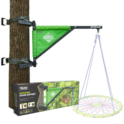 Trelines SkyStand Swing Support green tree swing kit with nest swing and support beam