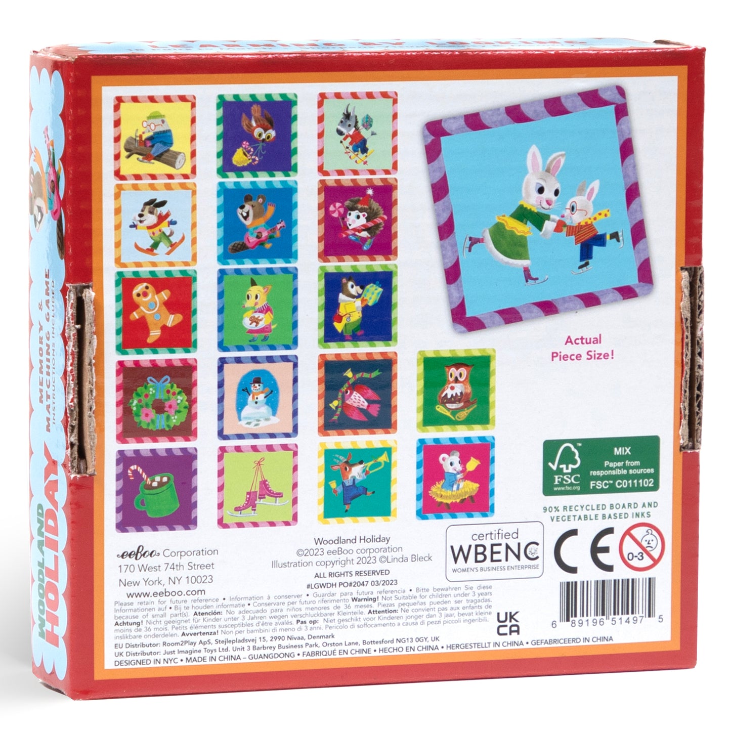 eeBoo Woodland Holiday Memory & Matching Game